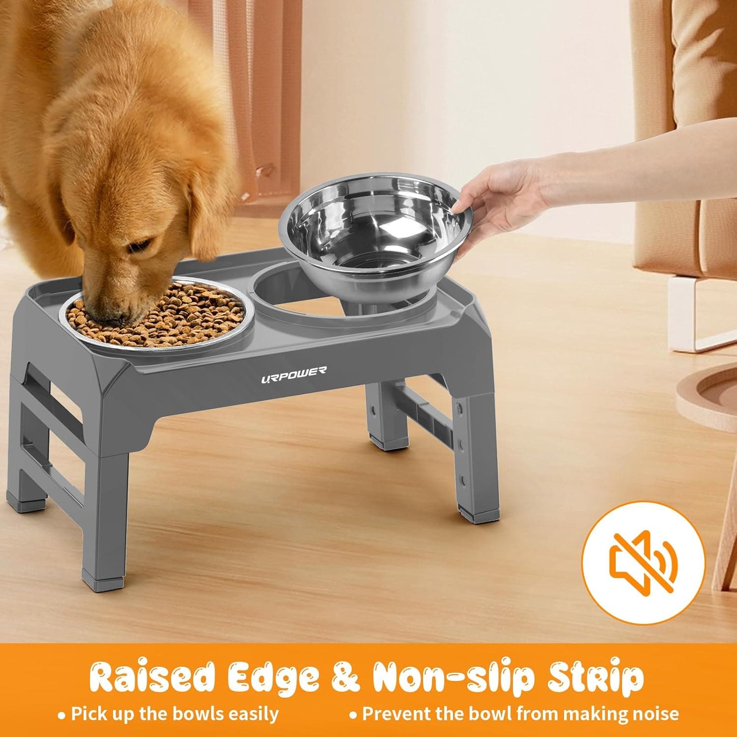 URPOWER Elevated Dog Bowls 4 Height Adjustable thumbnail 5