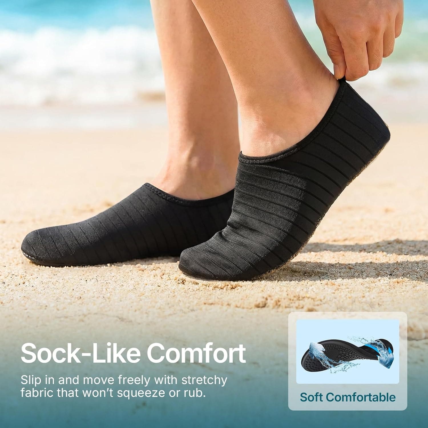 ATHMILE Water Shoes Quick-Dry Aqua Socks Barefoot thumbnail 4