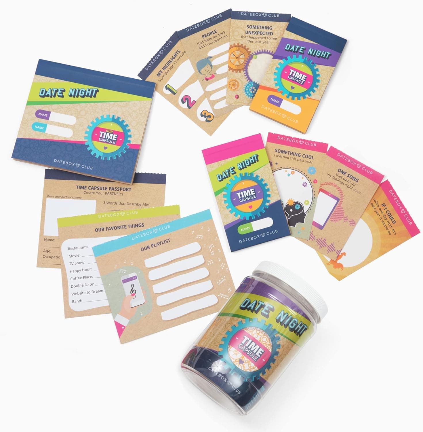 DateBox Club Time Capsule Box - Couples Date Night with Capsule Jar & Prompt Book - image 1
