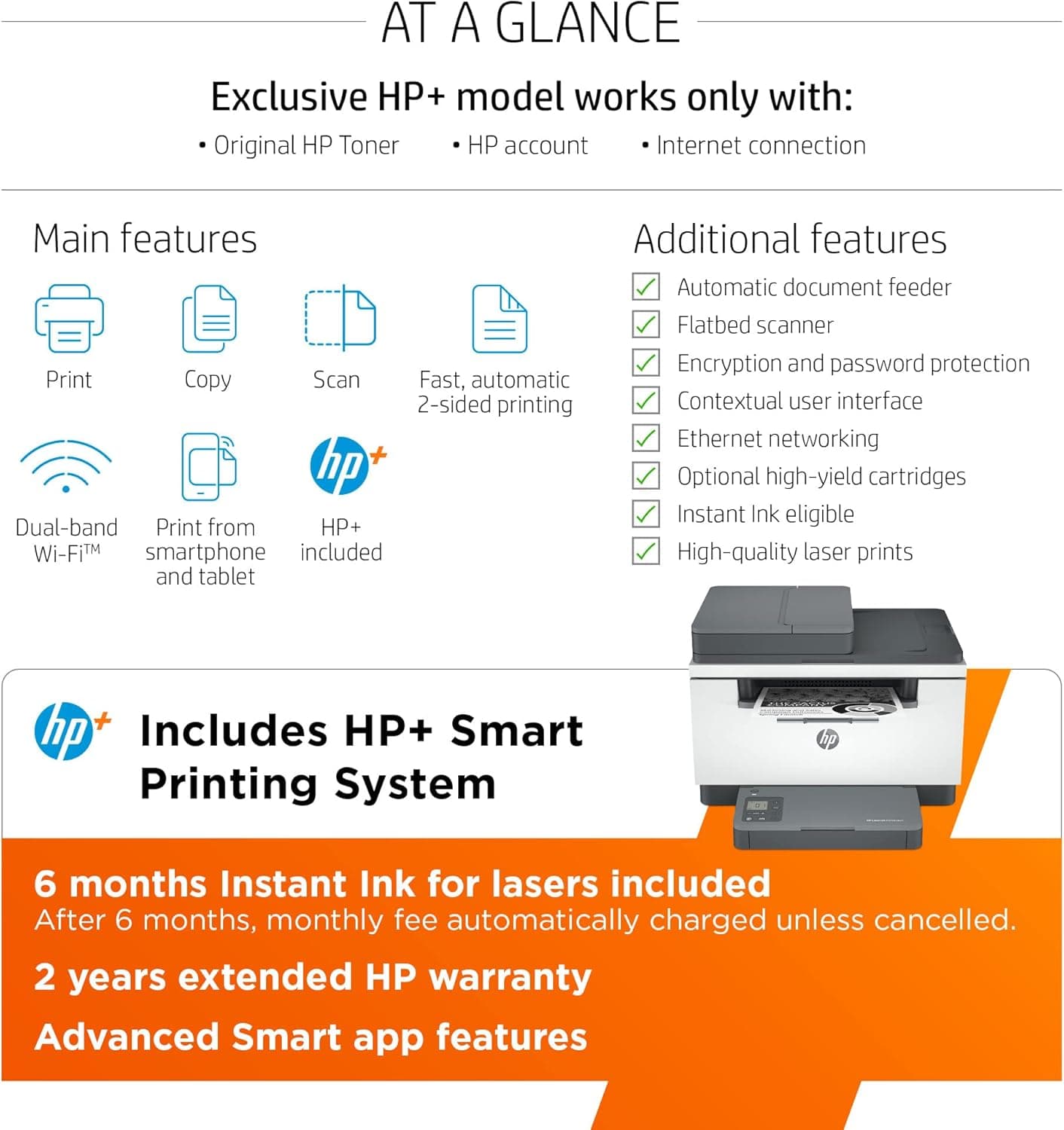 HP LaserJet MFP M234sdwe Wireless Laser Printer thumbnail 4