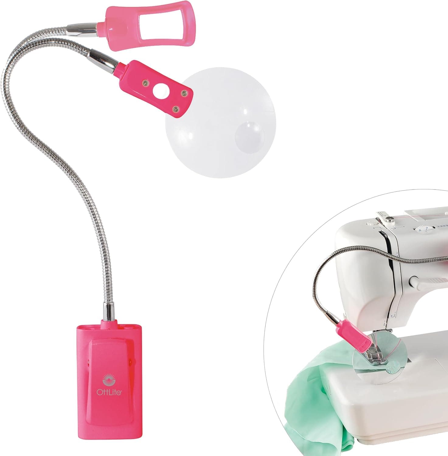 OttLite LED 2-in-1 Sewing Machine Light with Magnifier