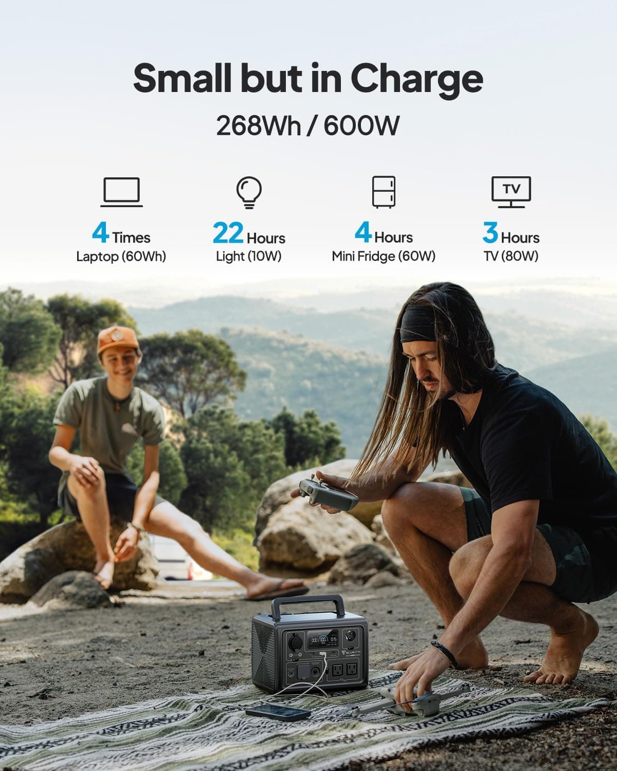 Bluetti EB3A Portable Power Station thumbnail 2