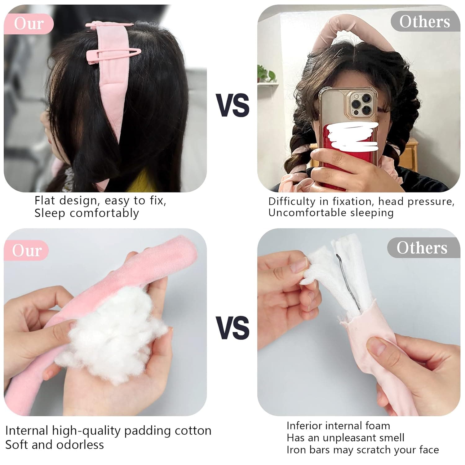 HRYYDS Upgraded Velvet Heatless Hair Curler thumbnail 3