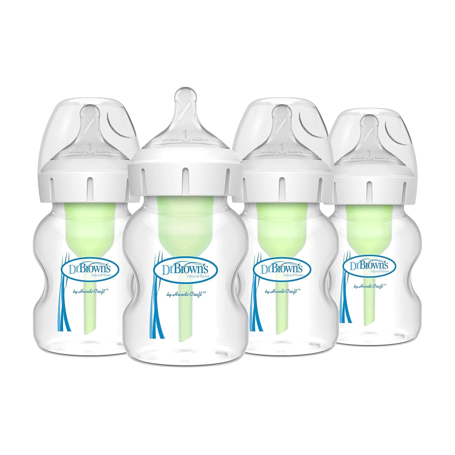 Dr. Brown's Natural Flow Anti-Colic Options+ Wide-Neck Bottle (5 oz, 4-Pack) - image 1