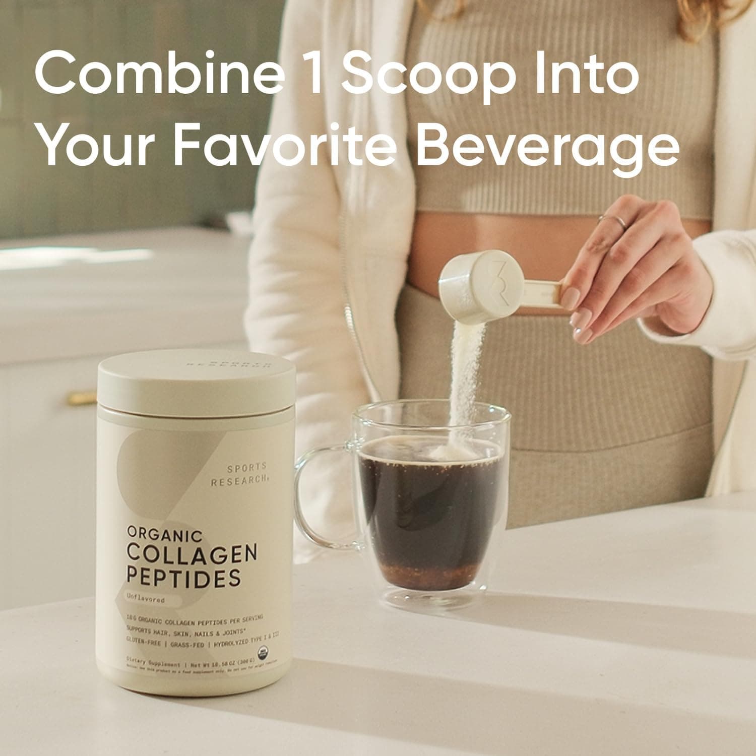 Sports Research Organic Collagen Peptides (30 Servings) thumbnail 3