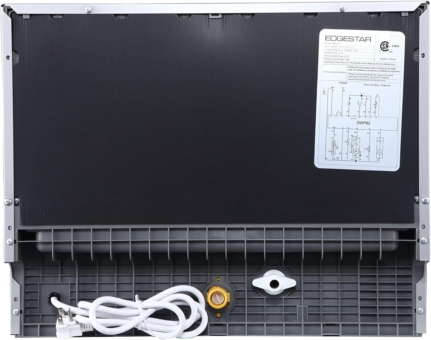 EdgeStar DWP62WH 6-Place Setting Portable Countertop Dishwasher thumbnail 3