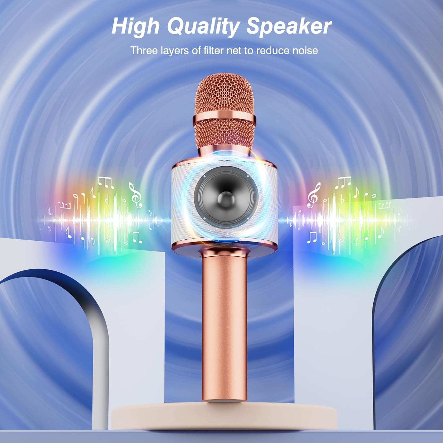 BONAOK Wireless Bluetooth Karaoke Microphone Q37 thumbnail 2