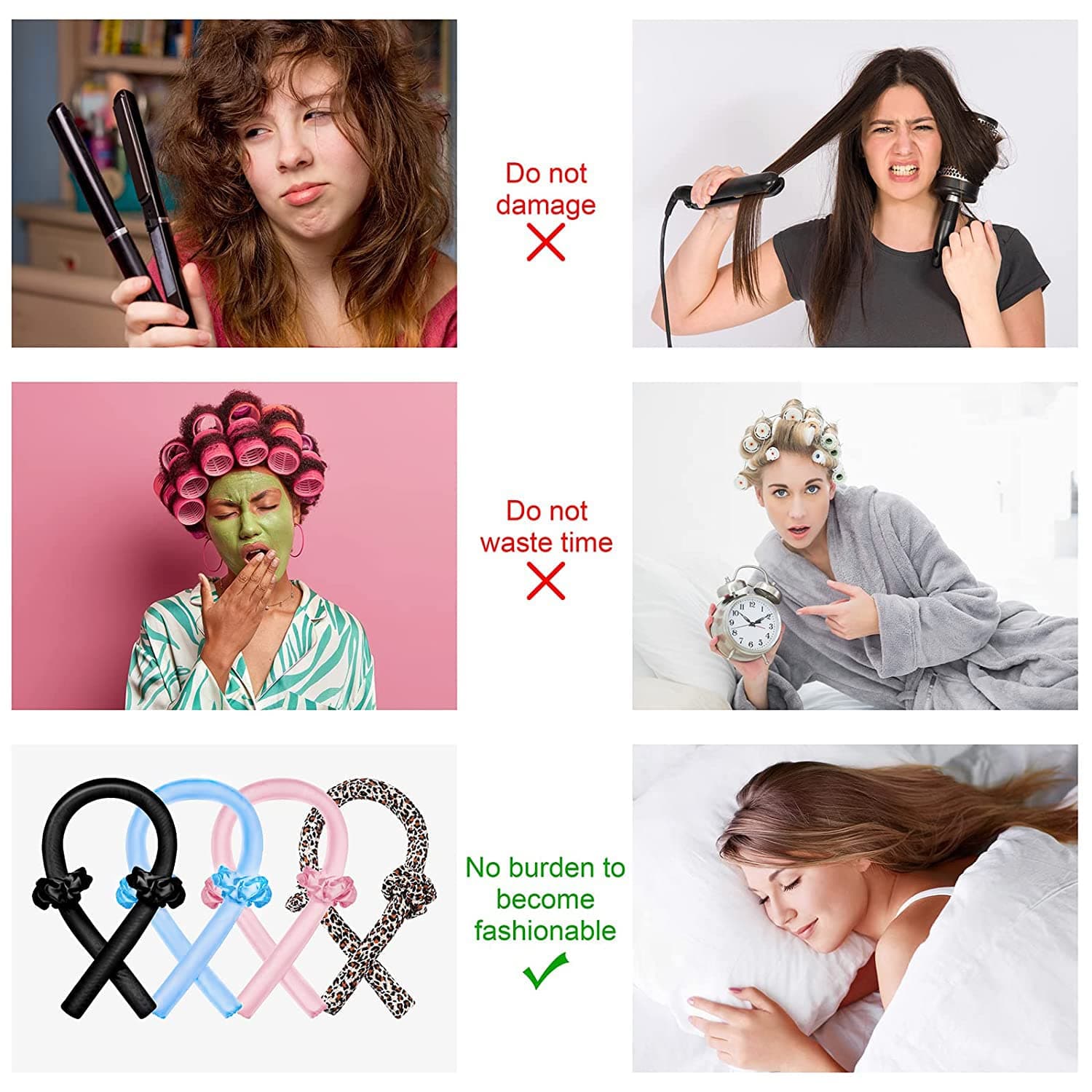 CORATED Heatless Curling Rod Headband Set thumbnail 2