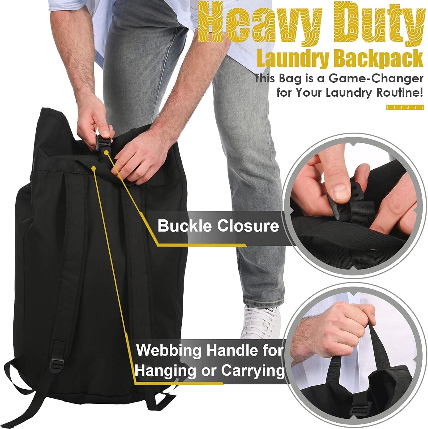 Heavy Duty Laundry Backpack Bag (115L) thumbnail 5