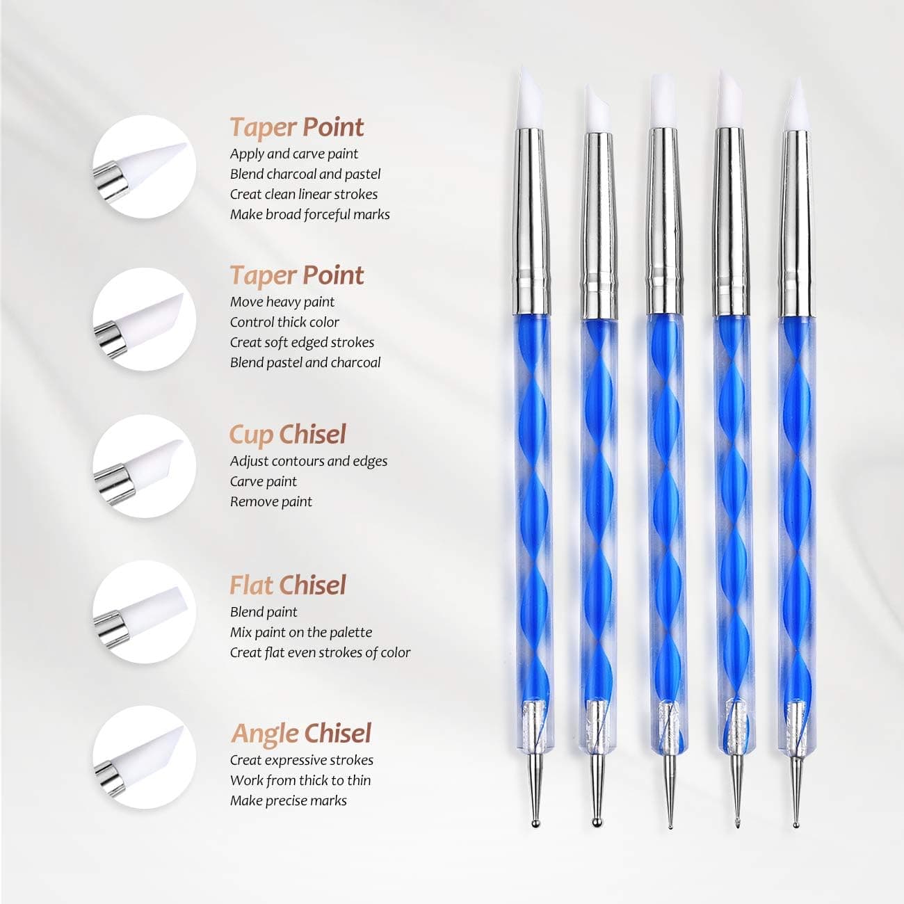 ISSEVE Pottery Clay Sculpting Tools 43Pcs Double Sided Ceramic Clay Carving Tool Set thumbnail 5