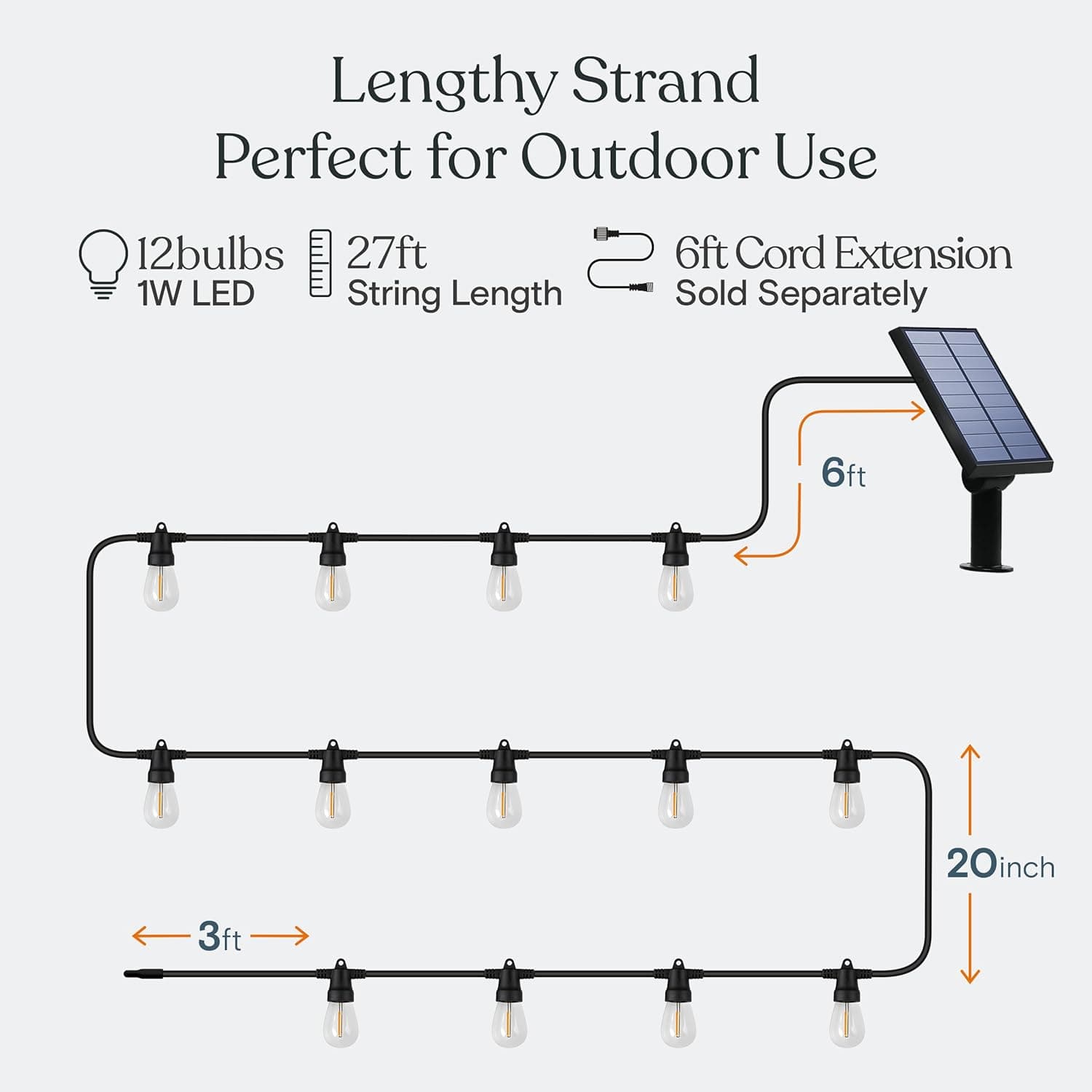 Brightech Ambience Pro Solar Powered String Lights 27ft thumbnail 4