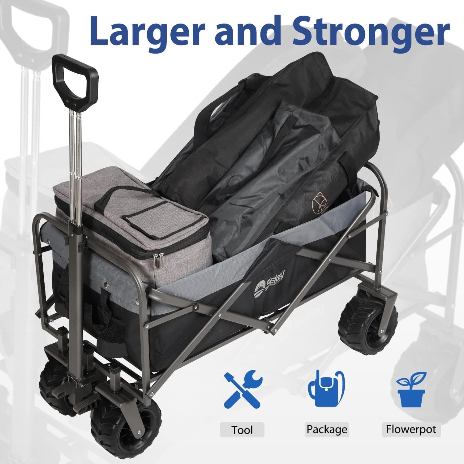 Sekey Heavy Duty Foldable Wagon with Big Wheels thumbnail 5