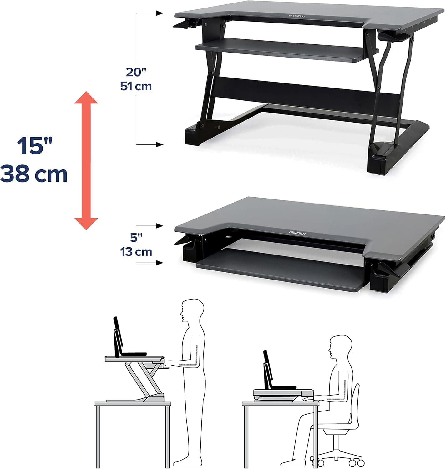 Ergotron WorkFit-T Standing Desk Converter thumbnail 3