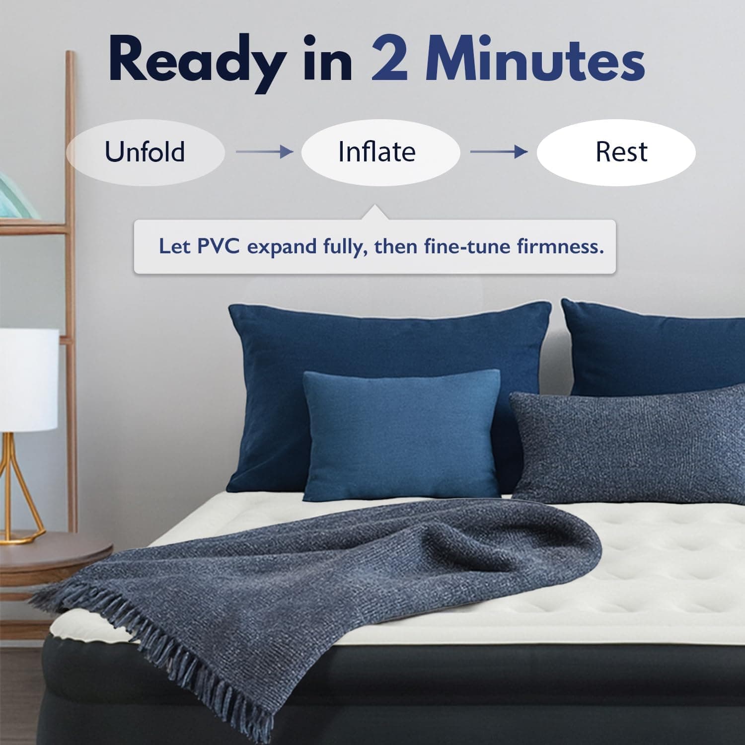 King Koil Luxury Pillow Top Plush Queen Air Mattress thumbnail 5