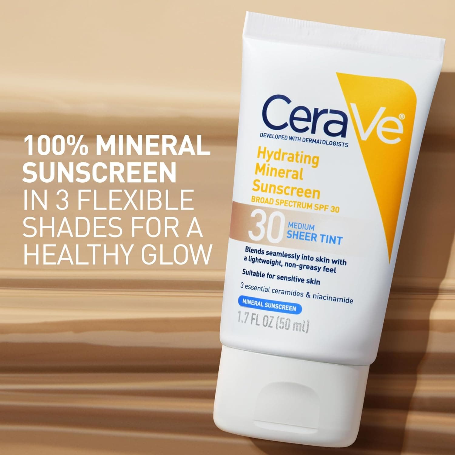 CeraVe Hydrating Mineral Sunscreen SPF 30 Sheer Tint thumbnail 3