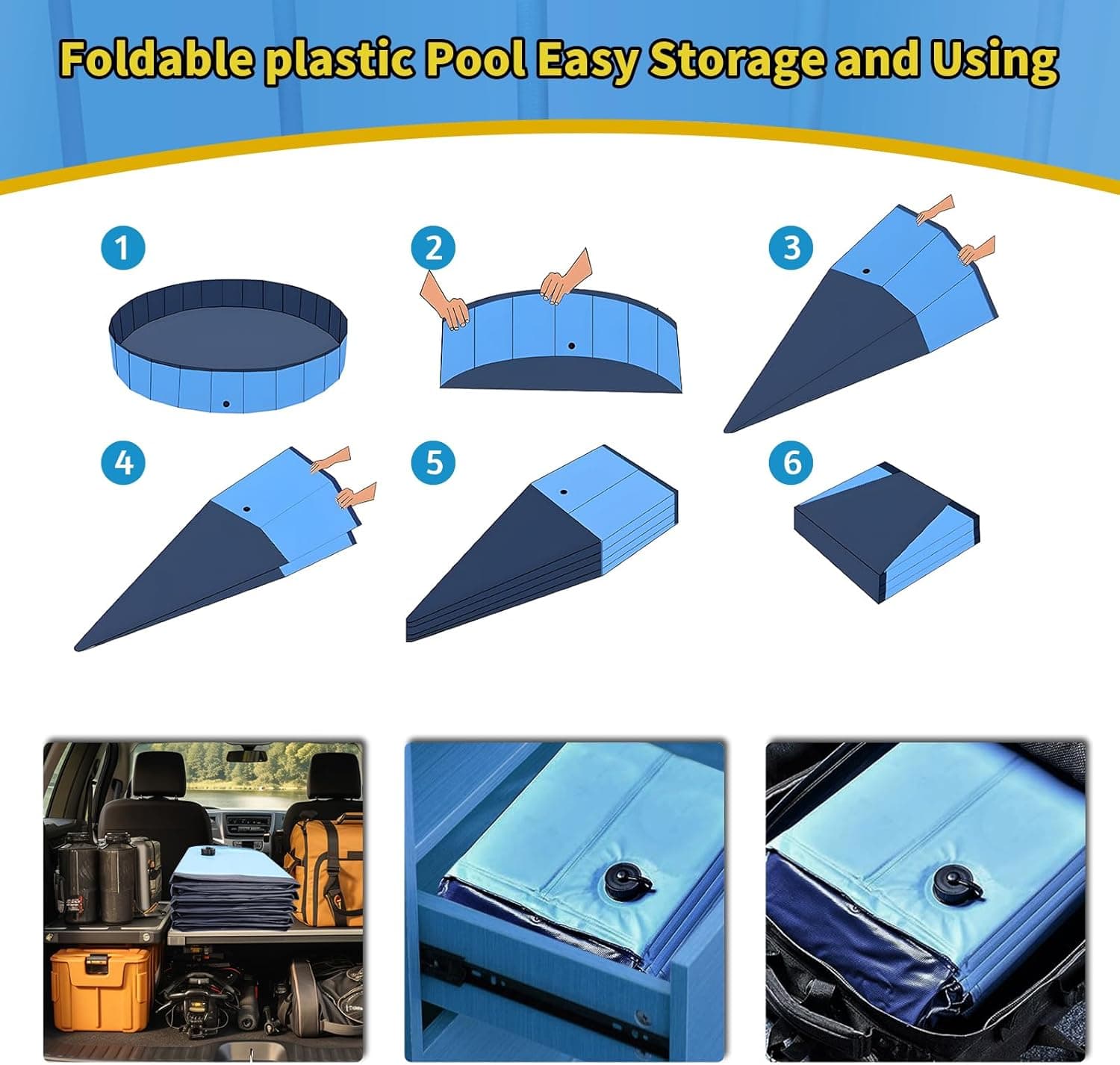 CACSPS Foldable Dog Pool (79 Inch) thumbnail 5