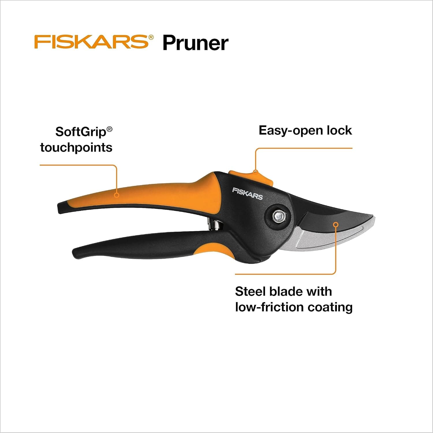 Fiskars Softgrip Bypass Pruning Shears (5/8" Cut Capacity) thumbnail 2