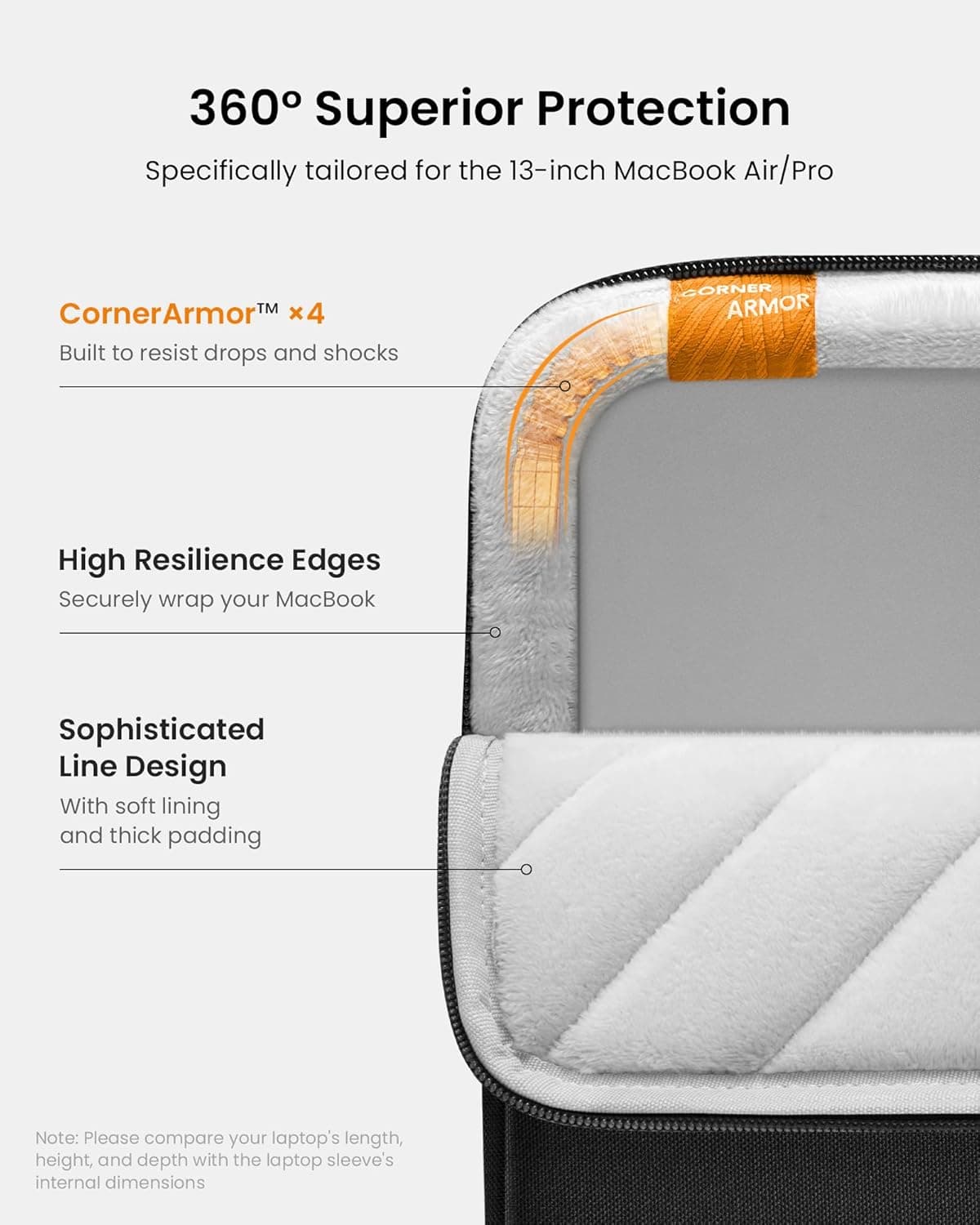 tomtoc 360 Protective Laptop Sleeve (13-inch) thumbnail 4