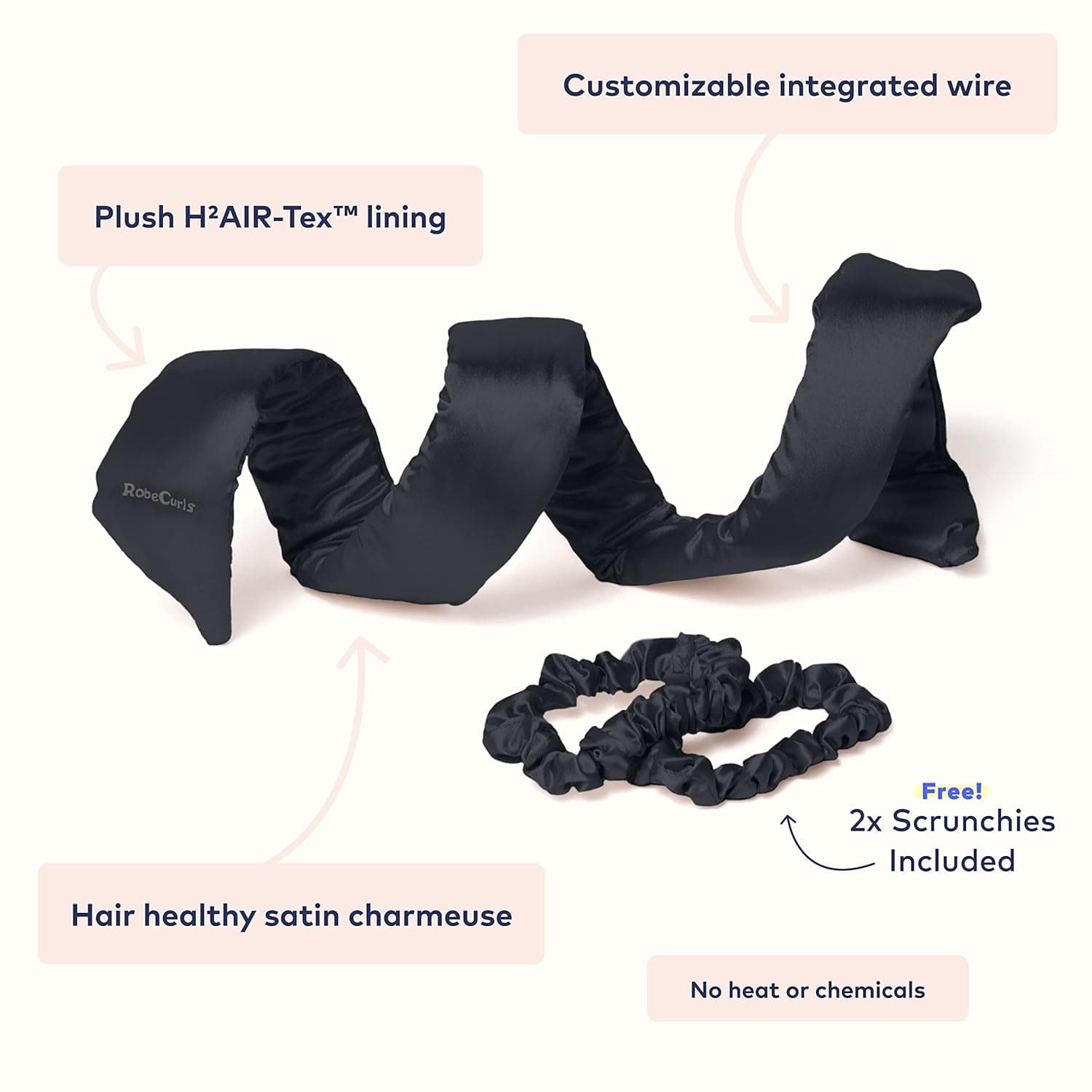 RobeCurls Original Heatless Hair Curler Set thumbnail 3