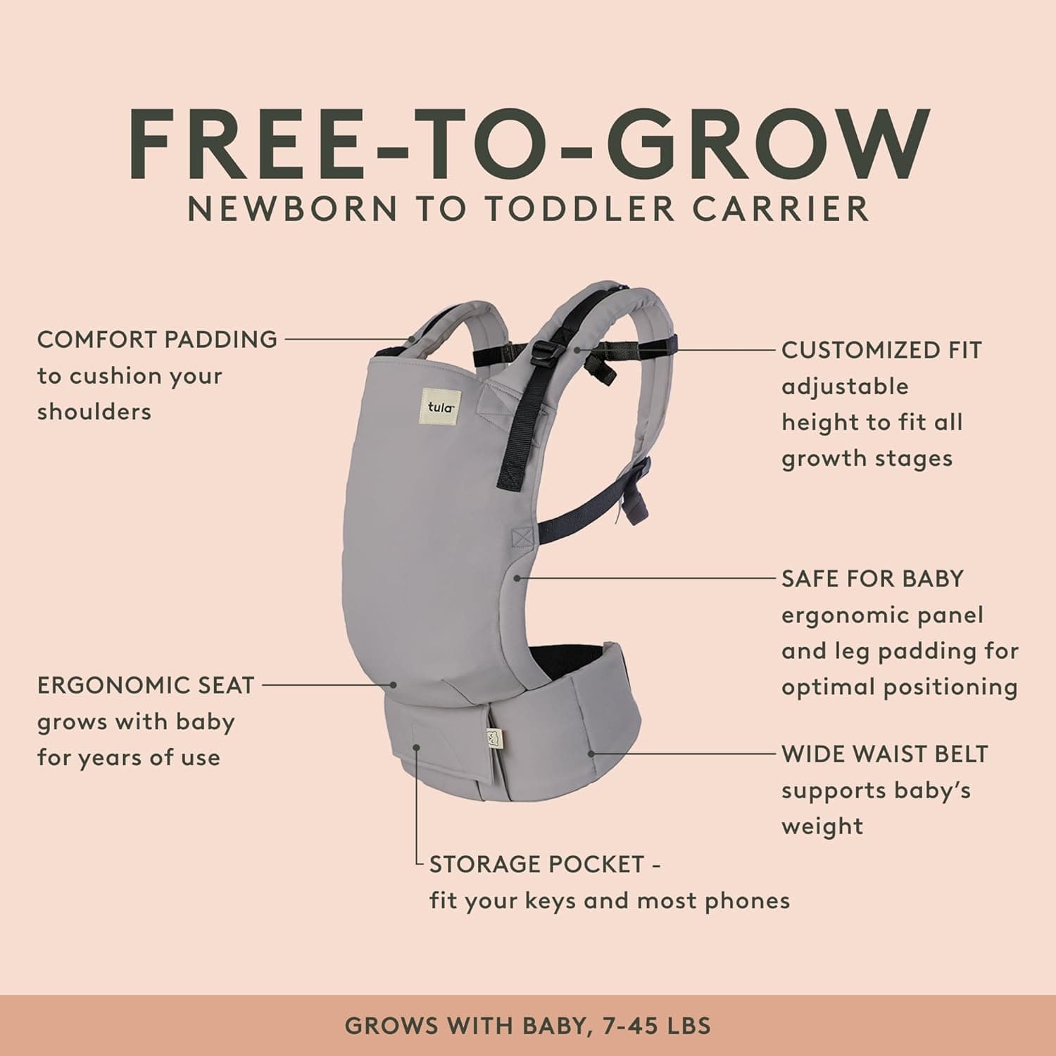 Baby Tula Free-to-Grow Mesh Baby Carrier thumbnail 2