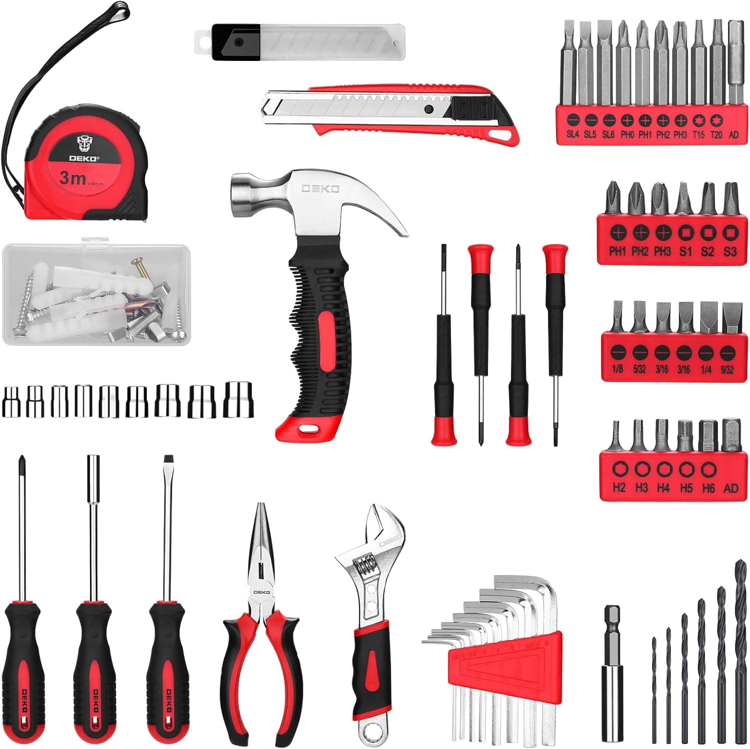 DEKOPRO 126-Piece Tool Set with 8V Cordless Drill thumbnail 3