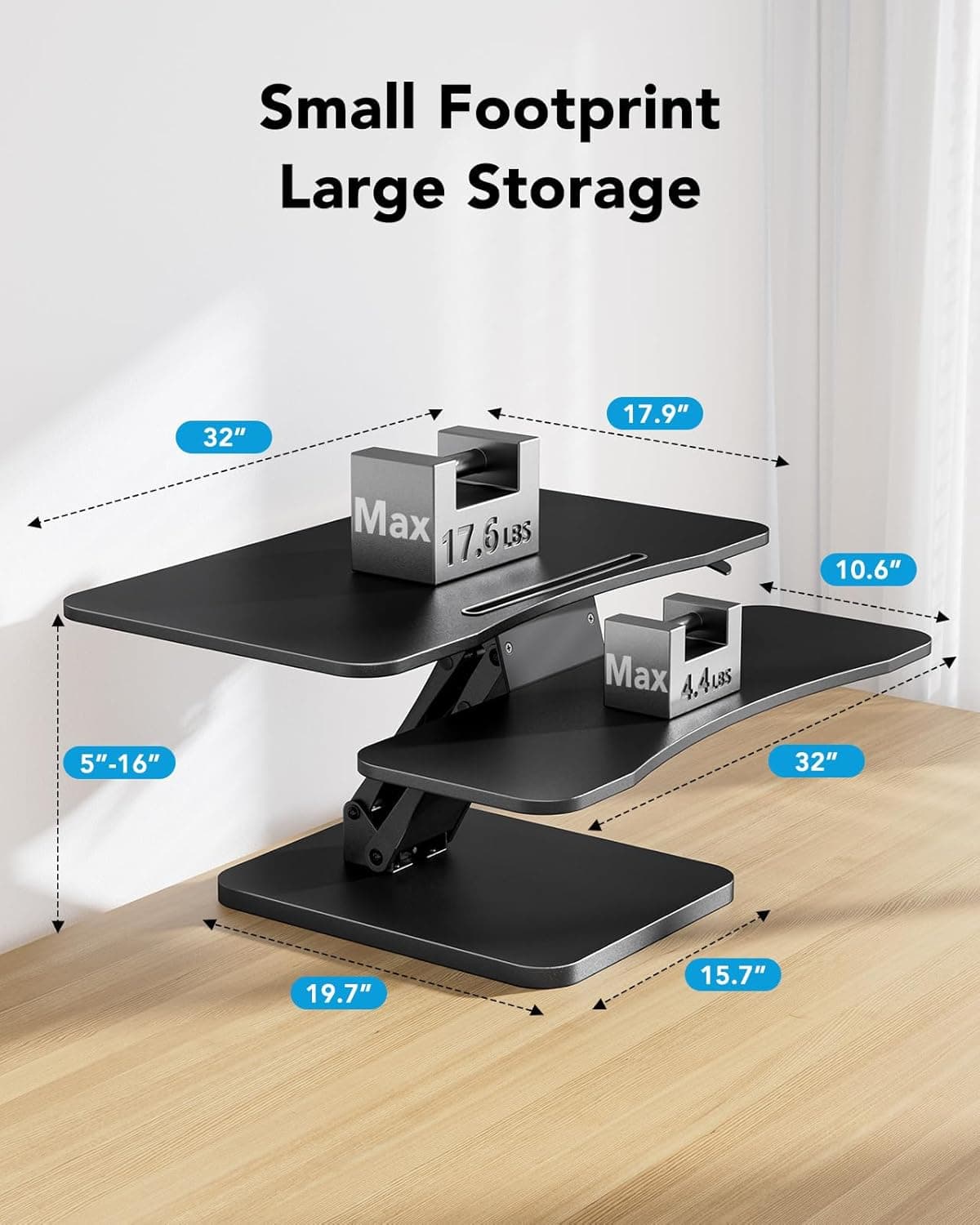 HUANUO 32-Inch Standing Desk Converter thumbnail 4