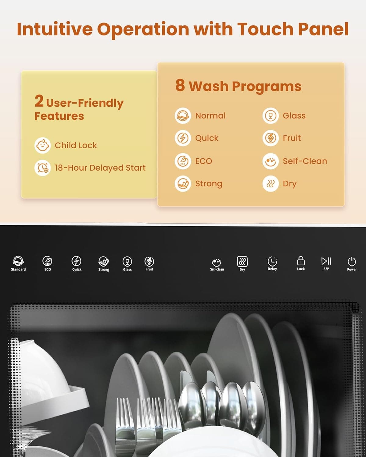 HAVA Countertop Dishwasher 8-Program Upgraded Model thumbnail 2
