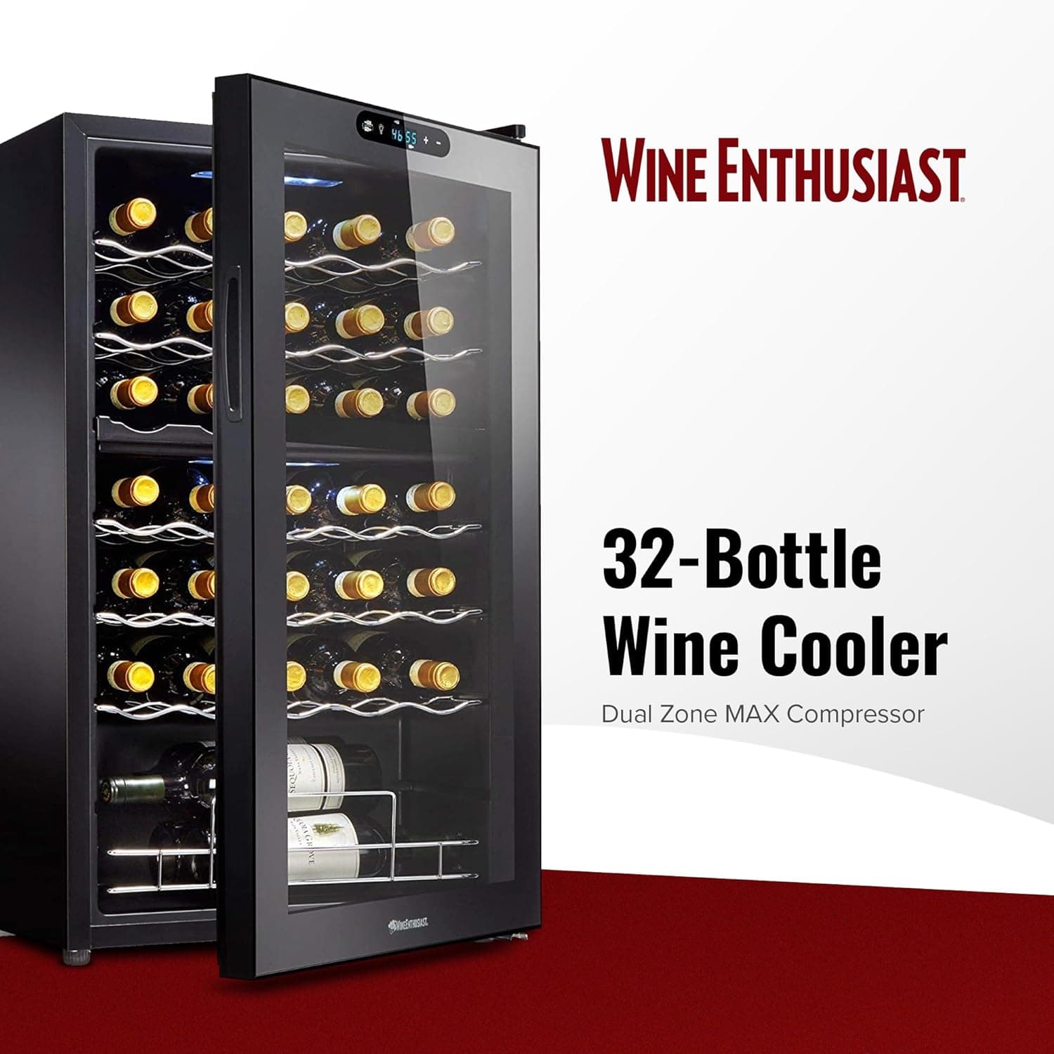 Wine Enthusiast 32-Bottle Dual Zone MAX Compressor Wine Cooler thumbnail 2