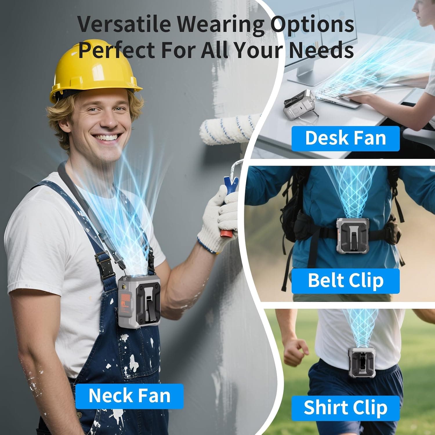 ZHZW 2026 Upgrade 10000mAh Waist Clip Fan thumbnail 3