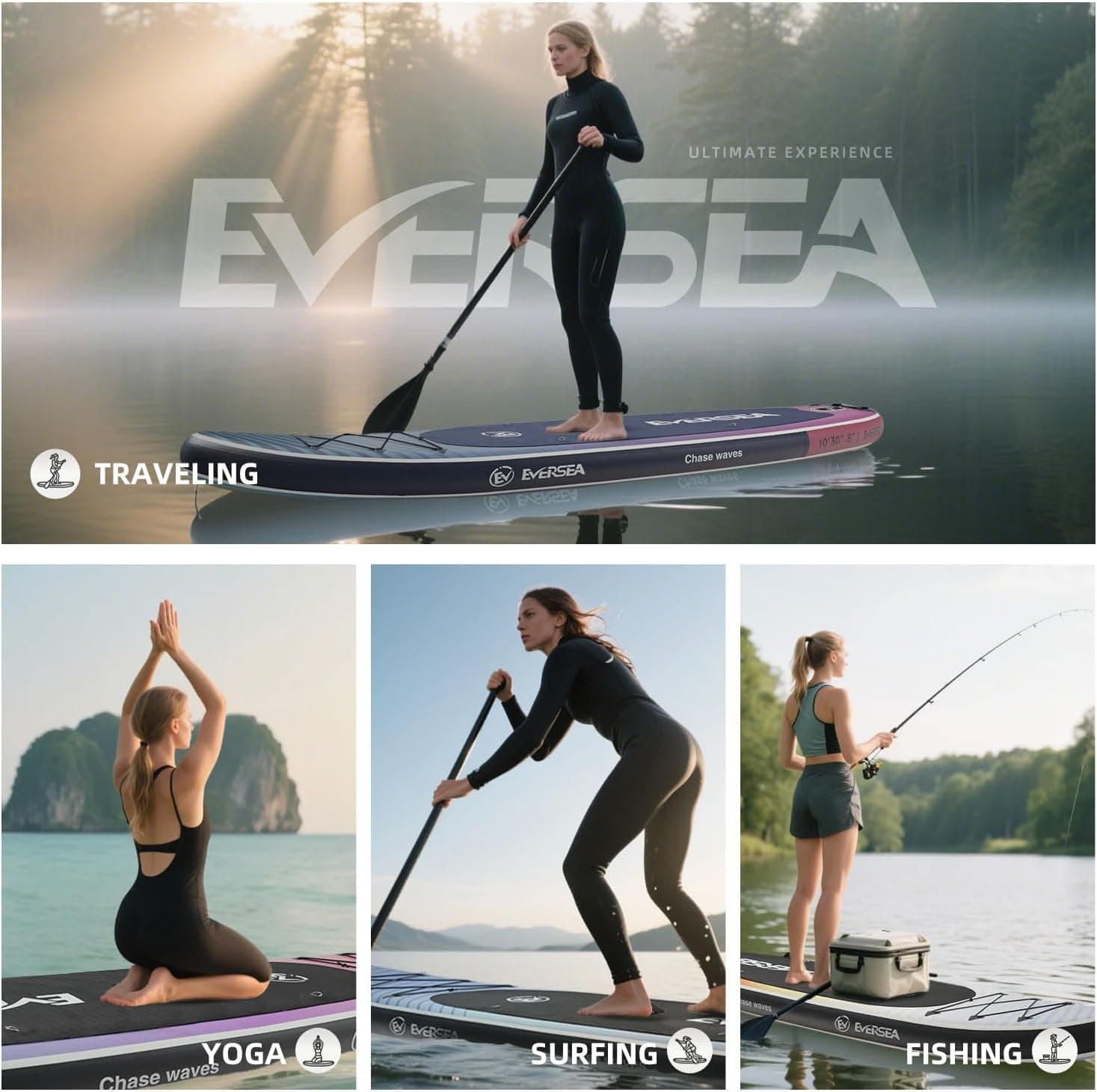 EVERSEA Inflatable Stand-Up Paddle Board 11' thumbnail 5