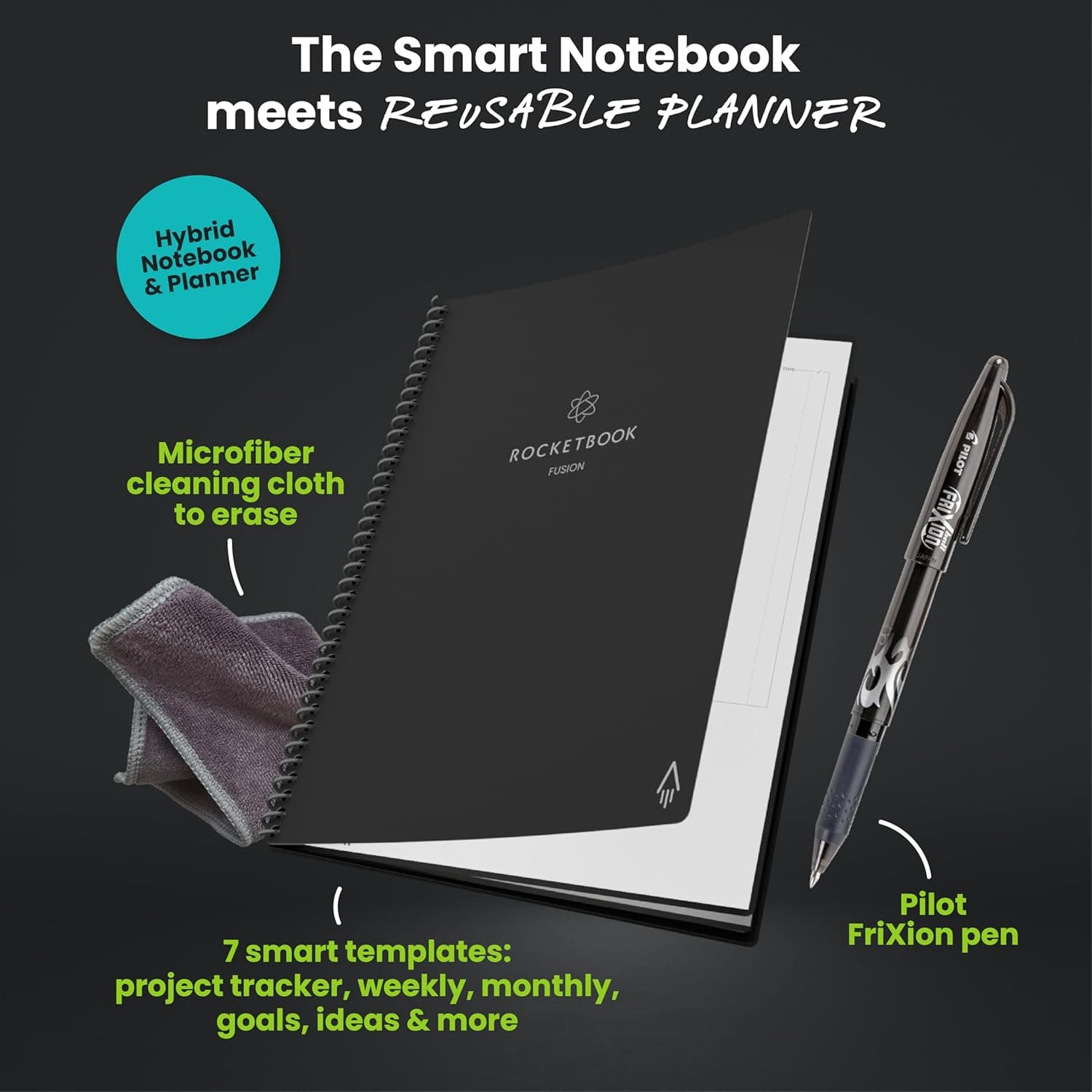 Rocketbook Fusion Reusable Smart Planner (Executive) thumbnail 3