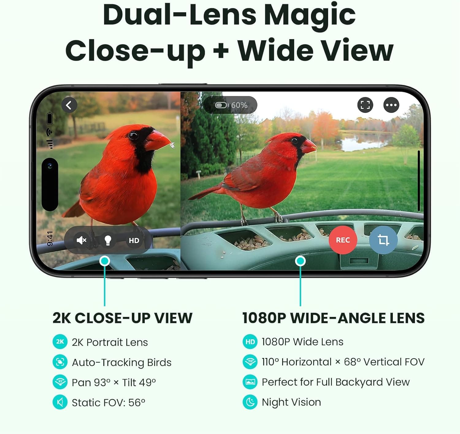 Birdfy 2 Smart Bird Feeder with Dual-Lens Camera thumbnail 3