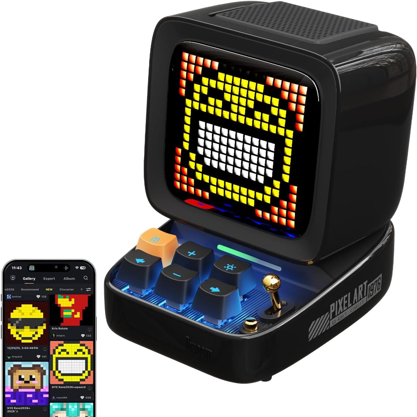 Divoom Ditoo Retro Pixel Art Bluetooth Speaker