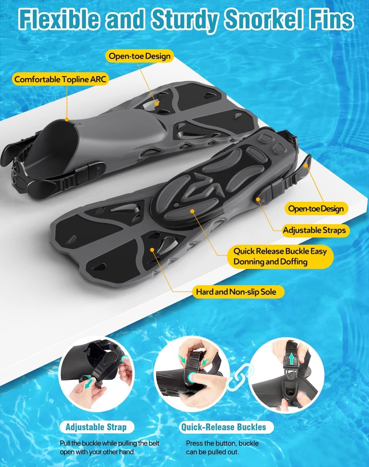 Vengreedo Snorkel Set with Fins for Adults thumbnail 4