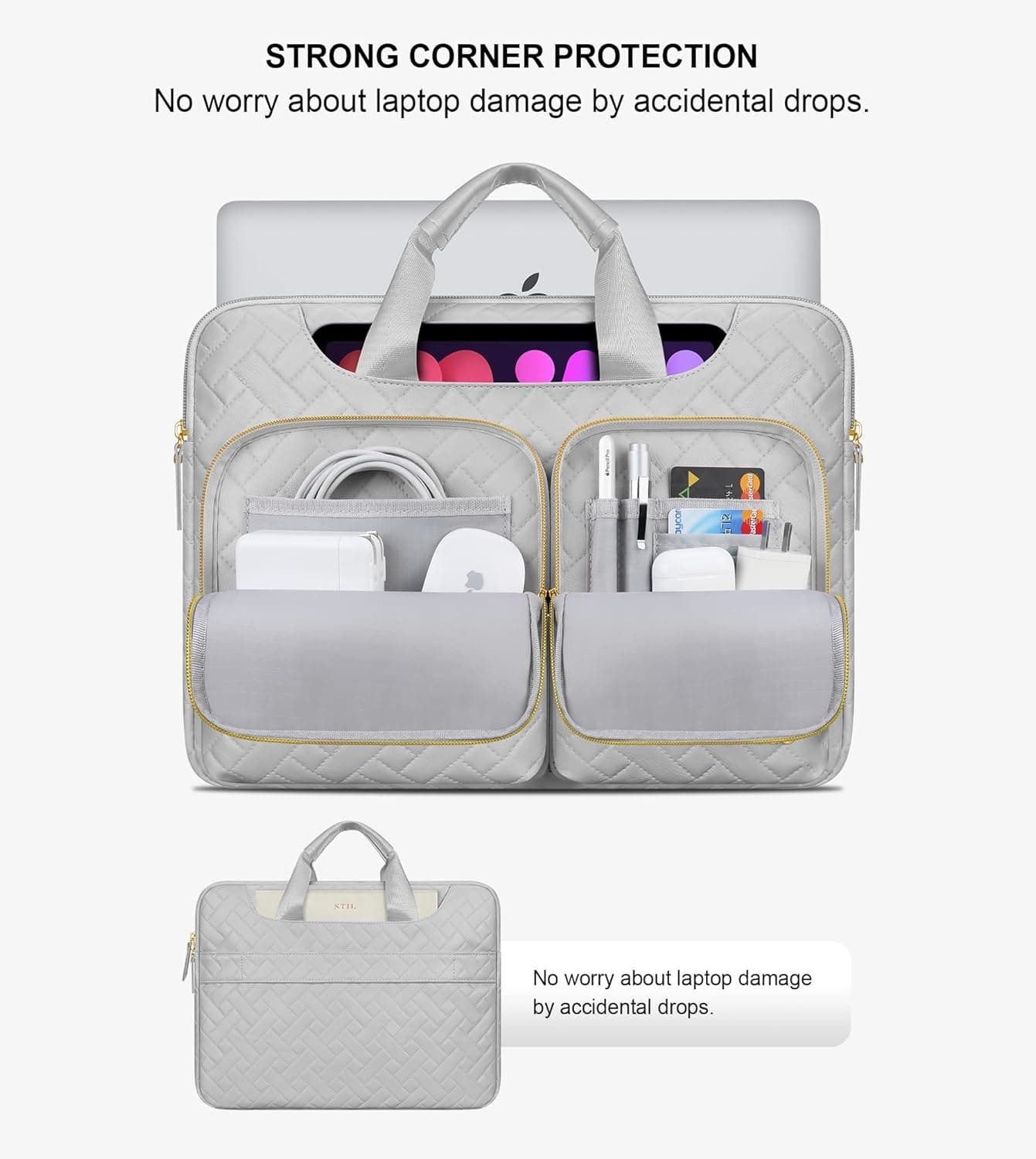 Lacdo 360 Protective Laptop Shoulder Bag 15-15.6 Inch thumbnail 4