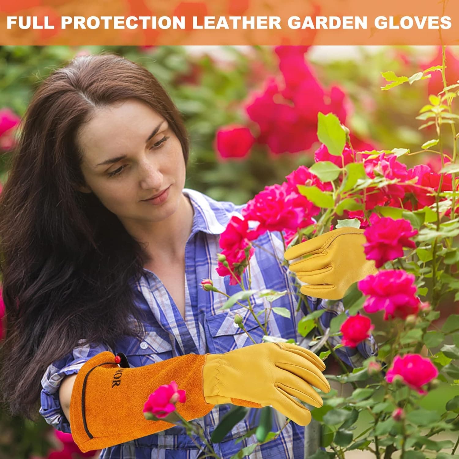 SLARMOR Long Thornproof Rose Pruning Gloves thumbnail 5