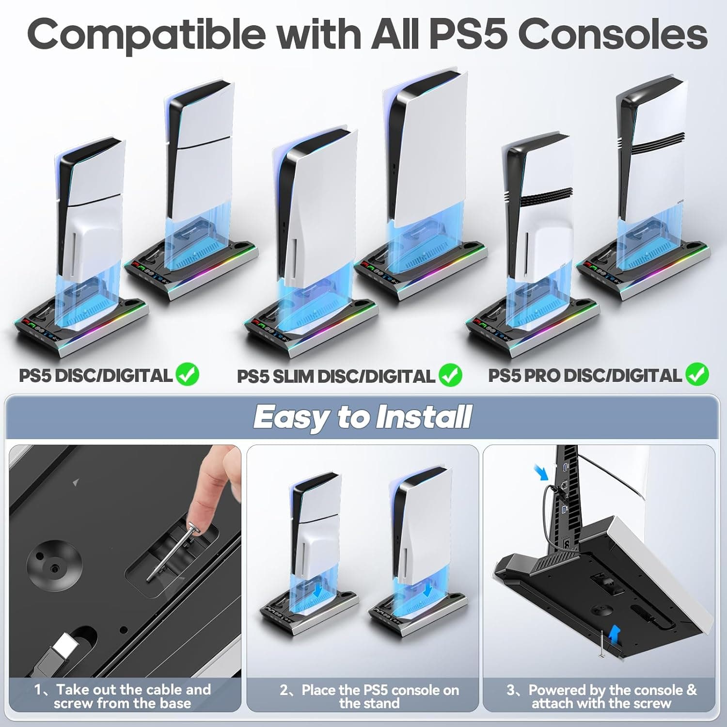 PS5 Cooling Station with Controller Charger thumbnail 2