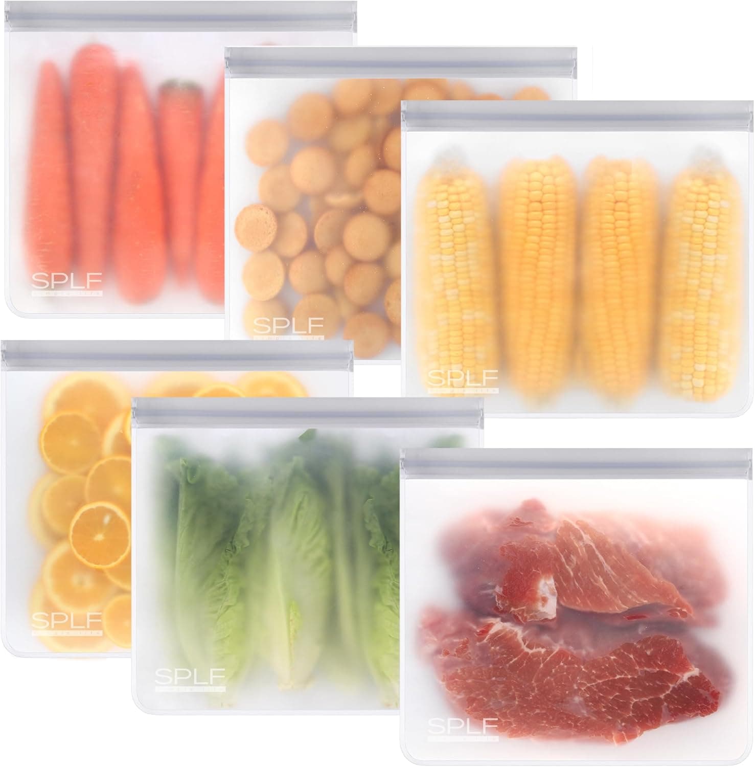 SPLF 6 Pack Reusable Gallon Freezer Bags - image 1
