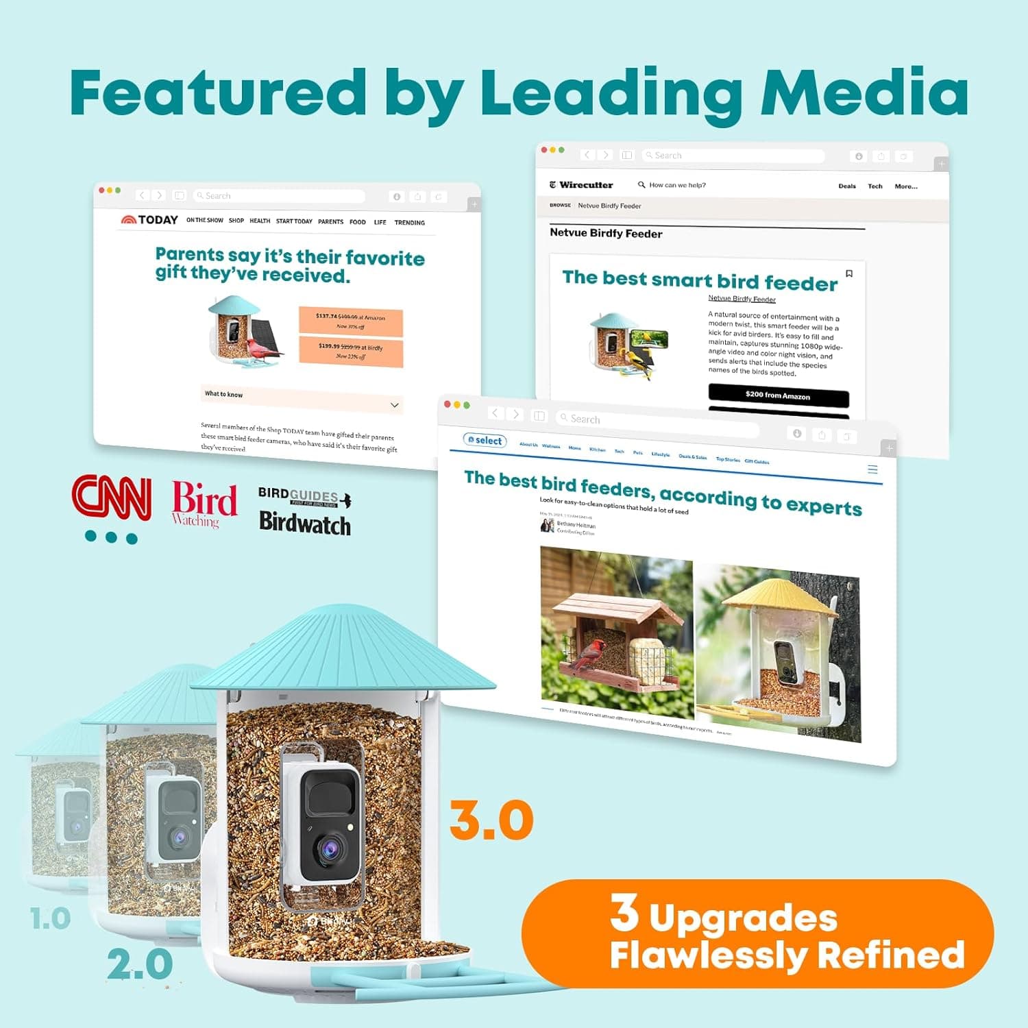 NETVUE Birdfy Smart Bird Feeder with AI Camera thumbnail 2