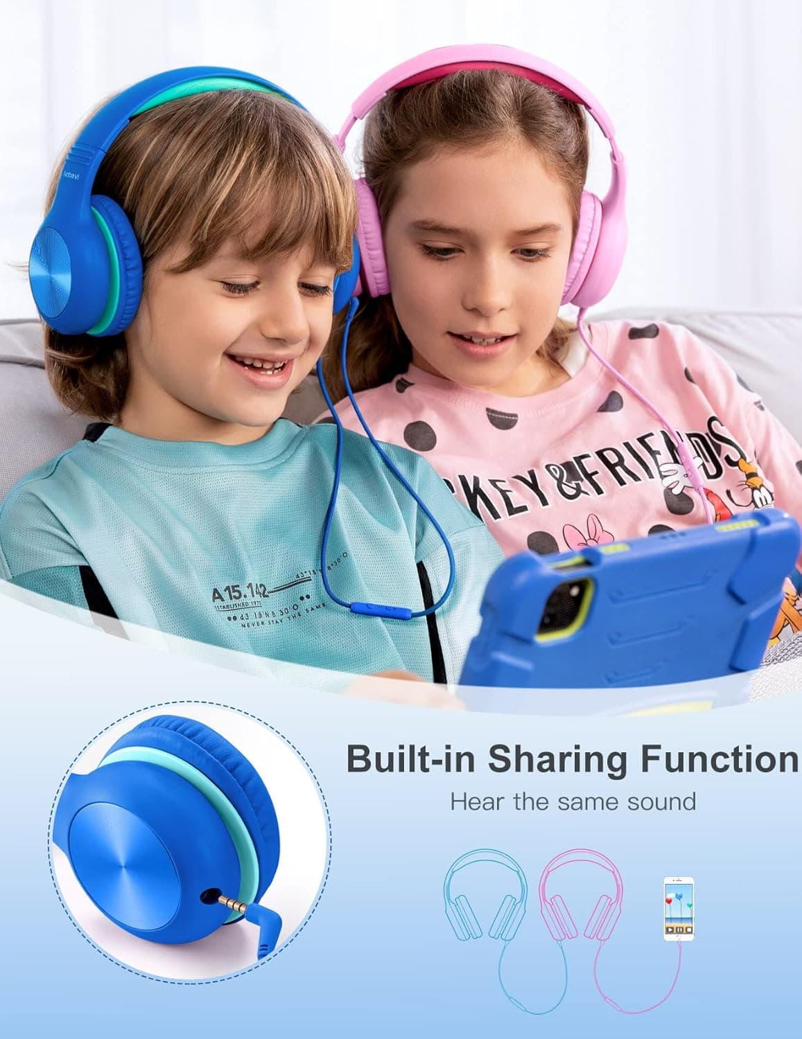 Nabevi Kids Headphones Wired with Microphone thumbnail 3