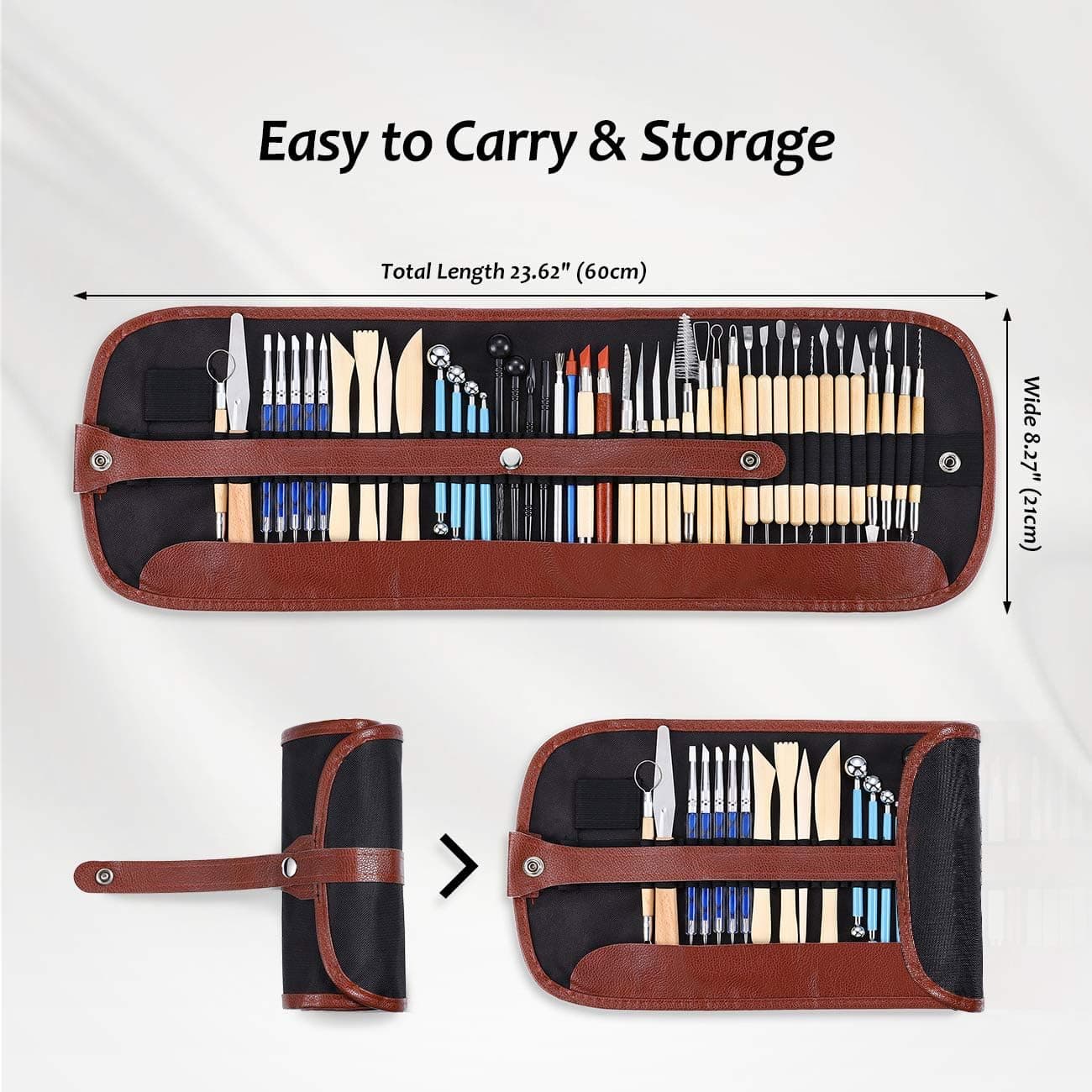 ISSEVE Pottery Clay Sculpting Tools 43Pcs Double Sided Ceramic Clay Carving Tool Set thumbnail 2