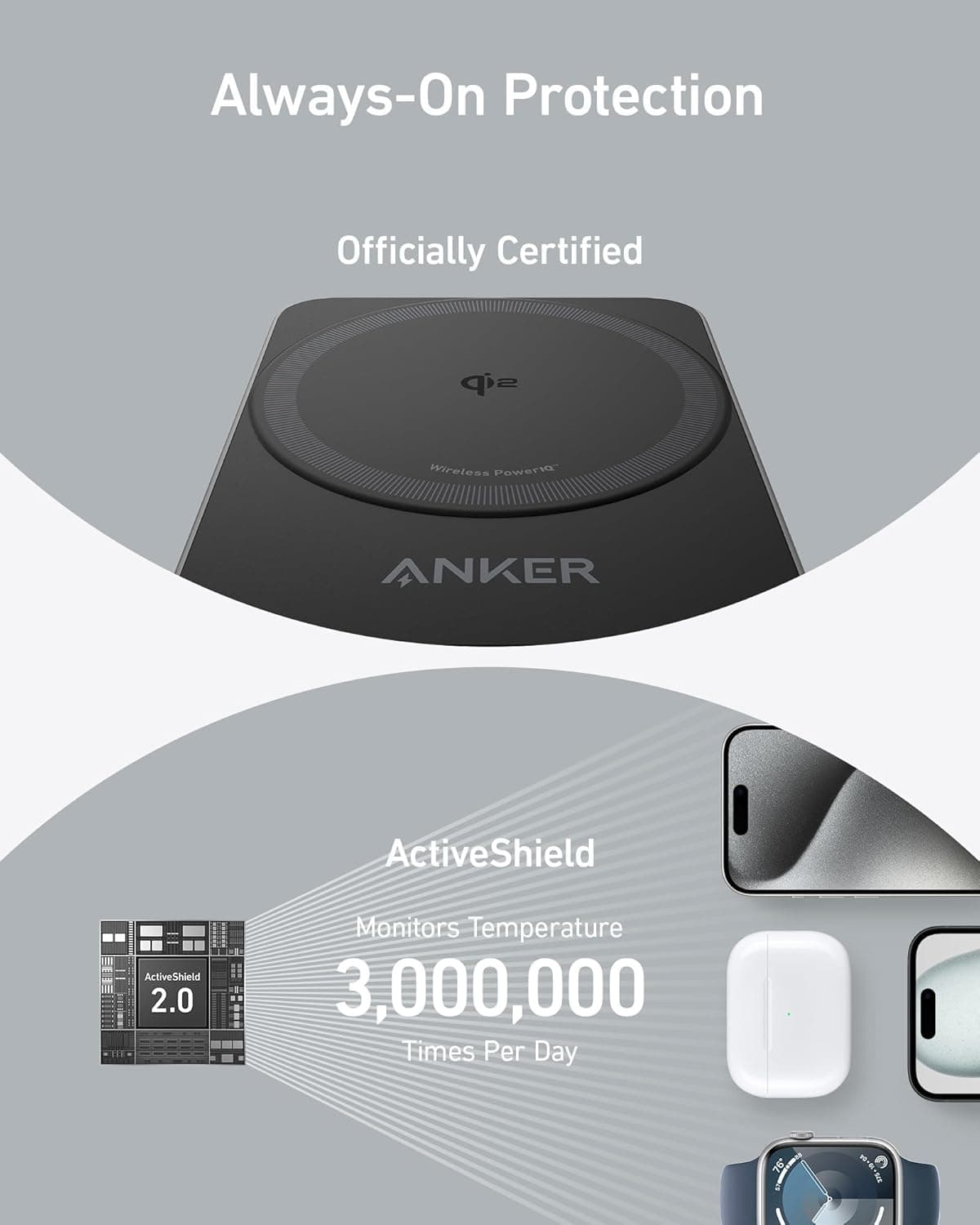 Anker MagGo 3-in-1 Wireless Charging Station (Foldable Pad) thumbnail 4