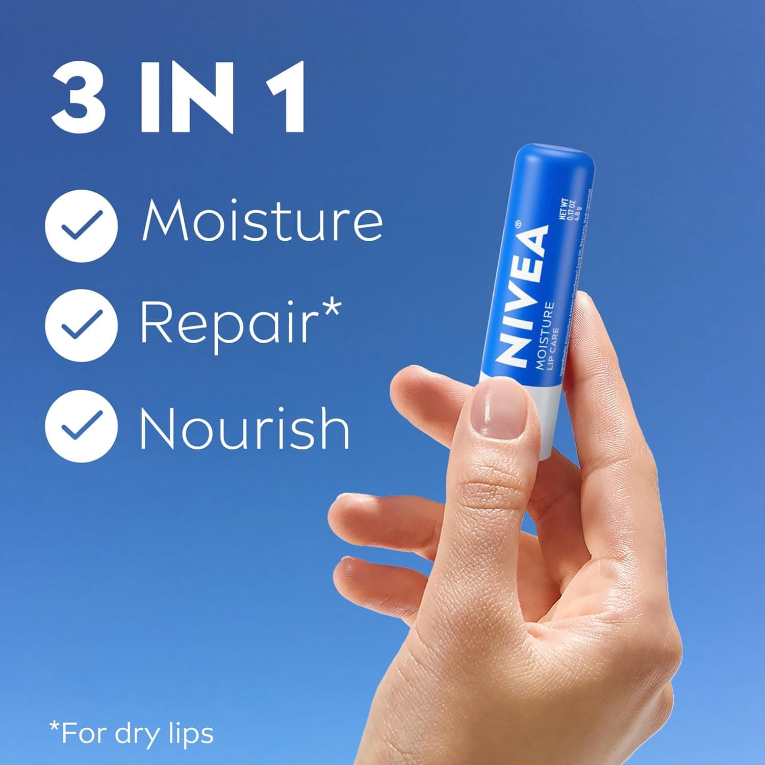 NIVEA Moisture Lip Care (4-Pack) thumbnail 3