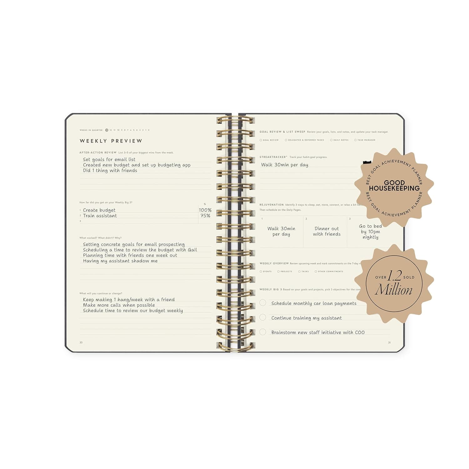 Full Focus Planner by Michael Hyatt (Linen Coil) thumbnail 4