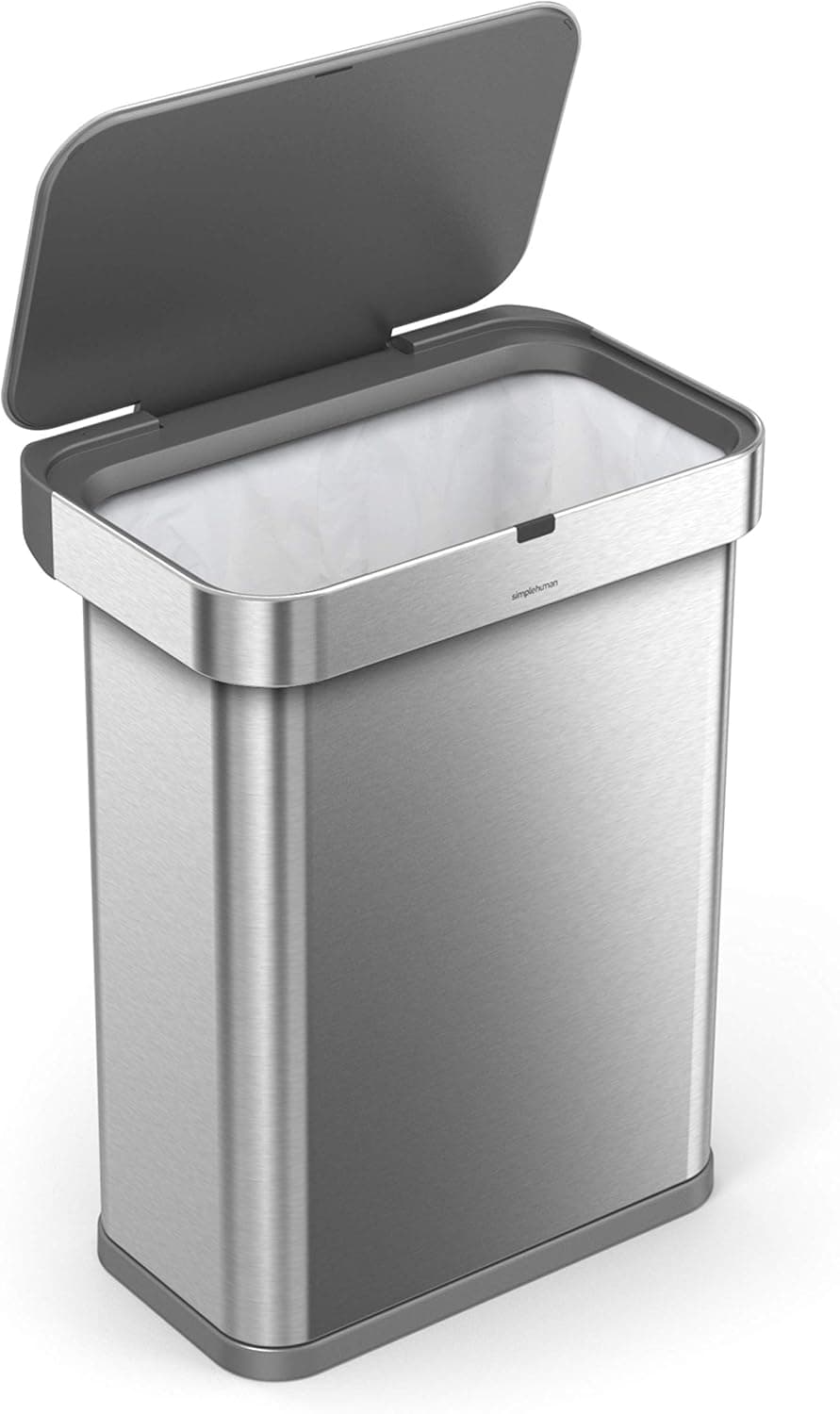 simplehuman 58L Rectangular Voice and Motion Sensor Trash Can thumbnail 2