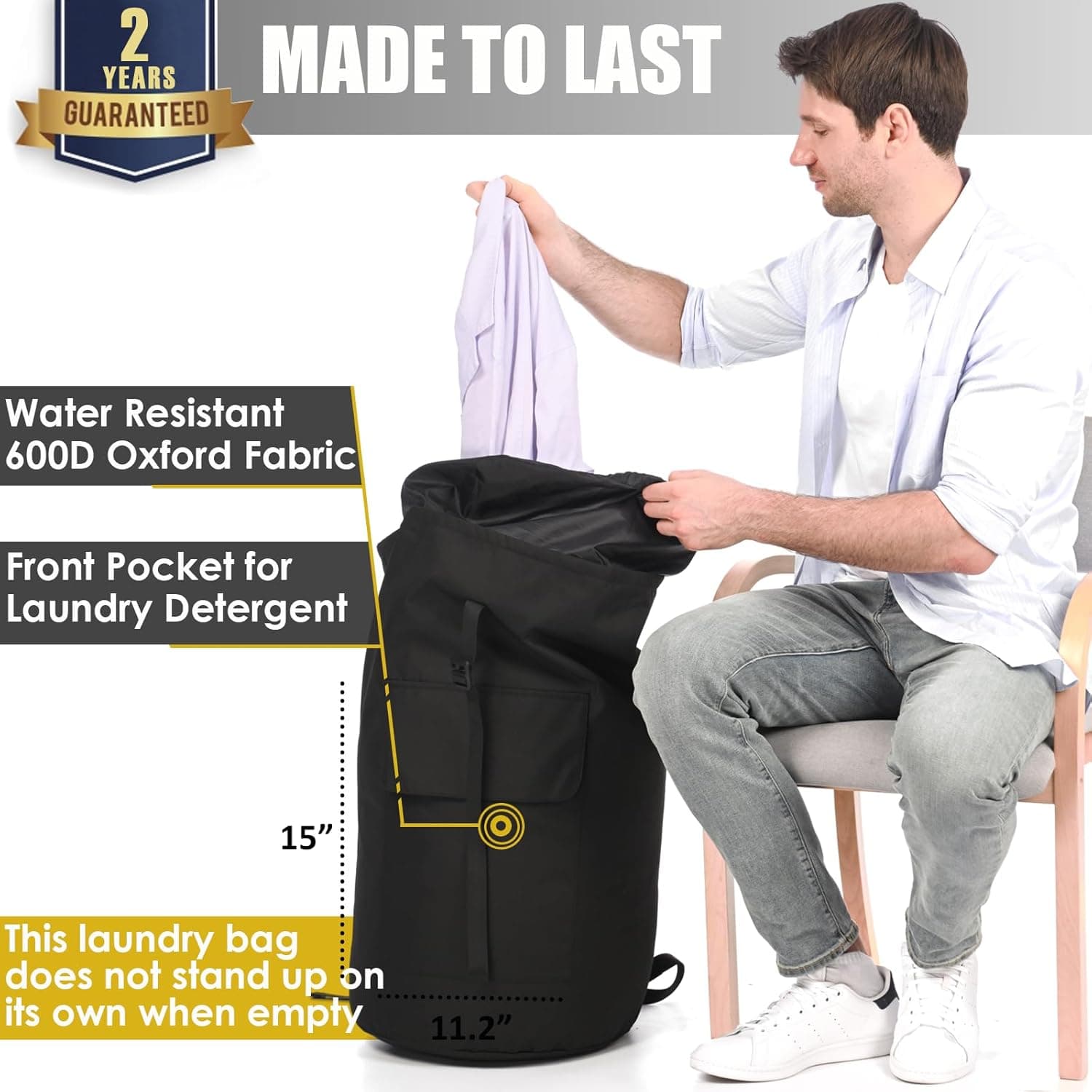 Heavy Duty Laundry Backpack Bag (115L) thumbnail 2