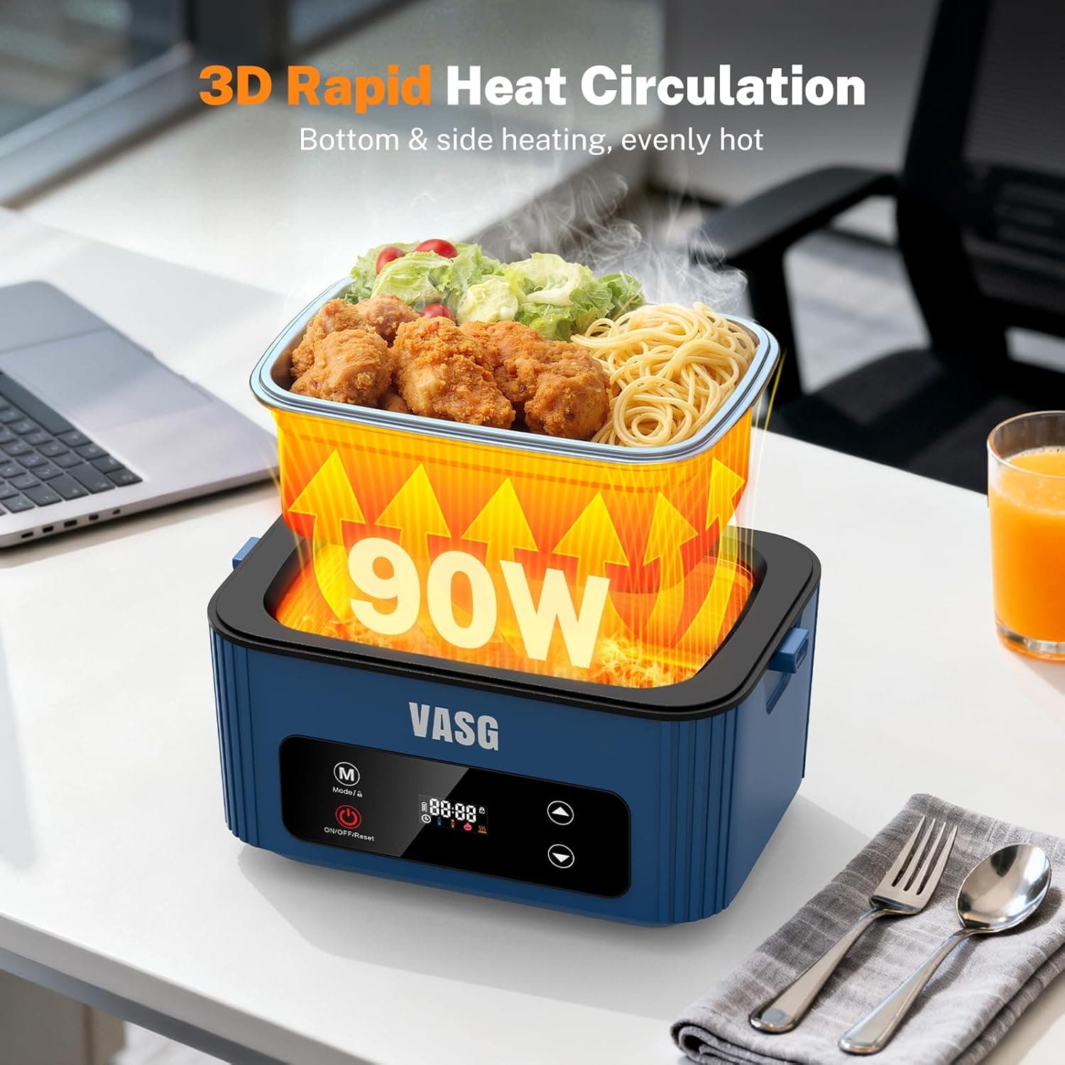 VASG 2026 Cordless Heated Lunch Box XXL (12000mAh, 360° Heating) thumbnail 3