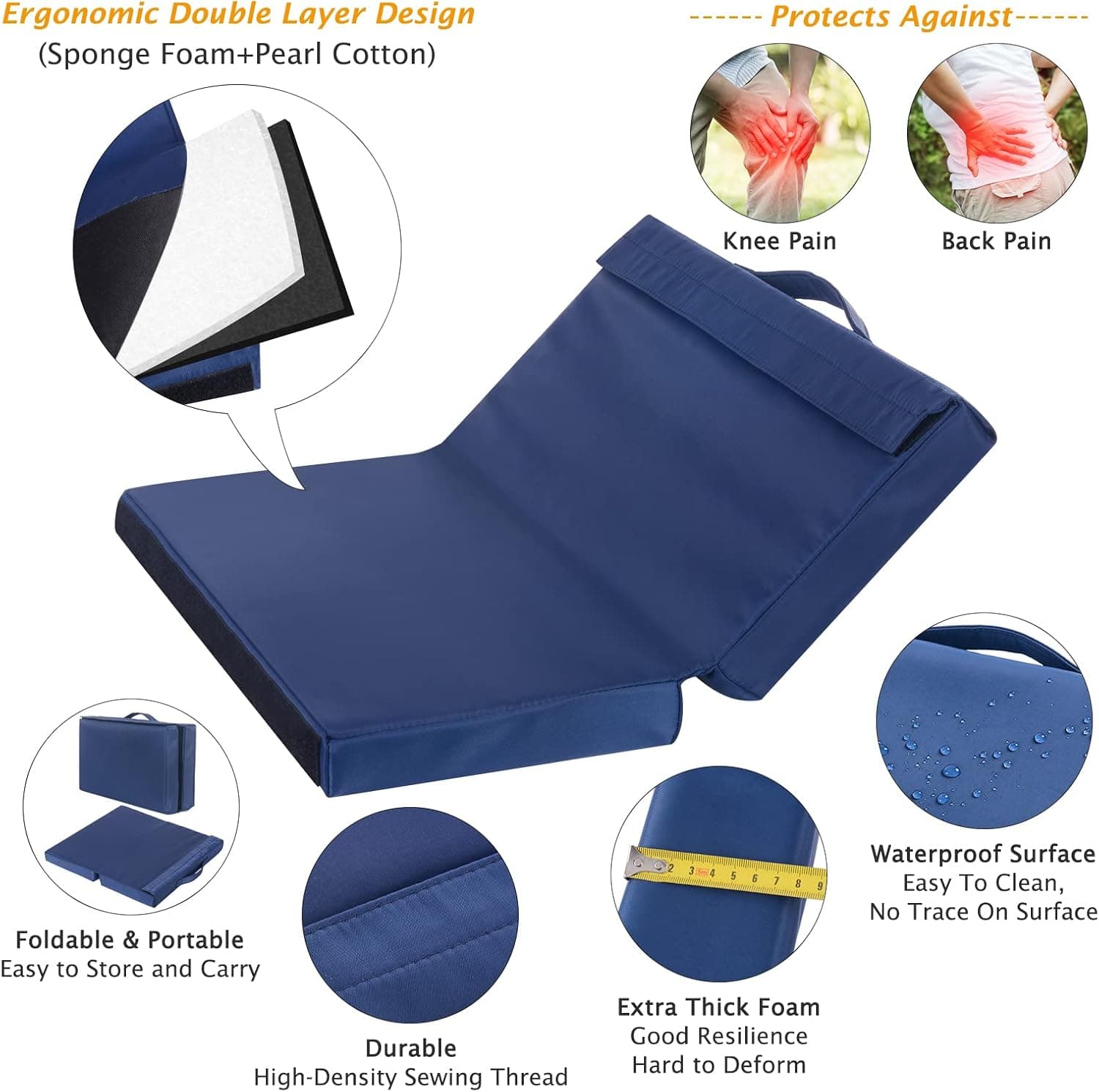 Patented Garden Kneeler and Seat with Detachable Pad thumbnail 5