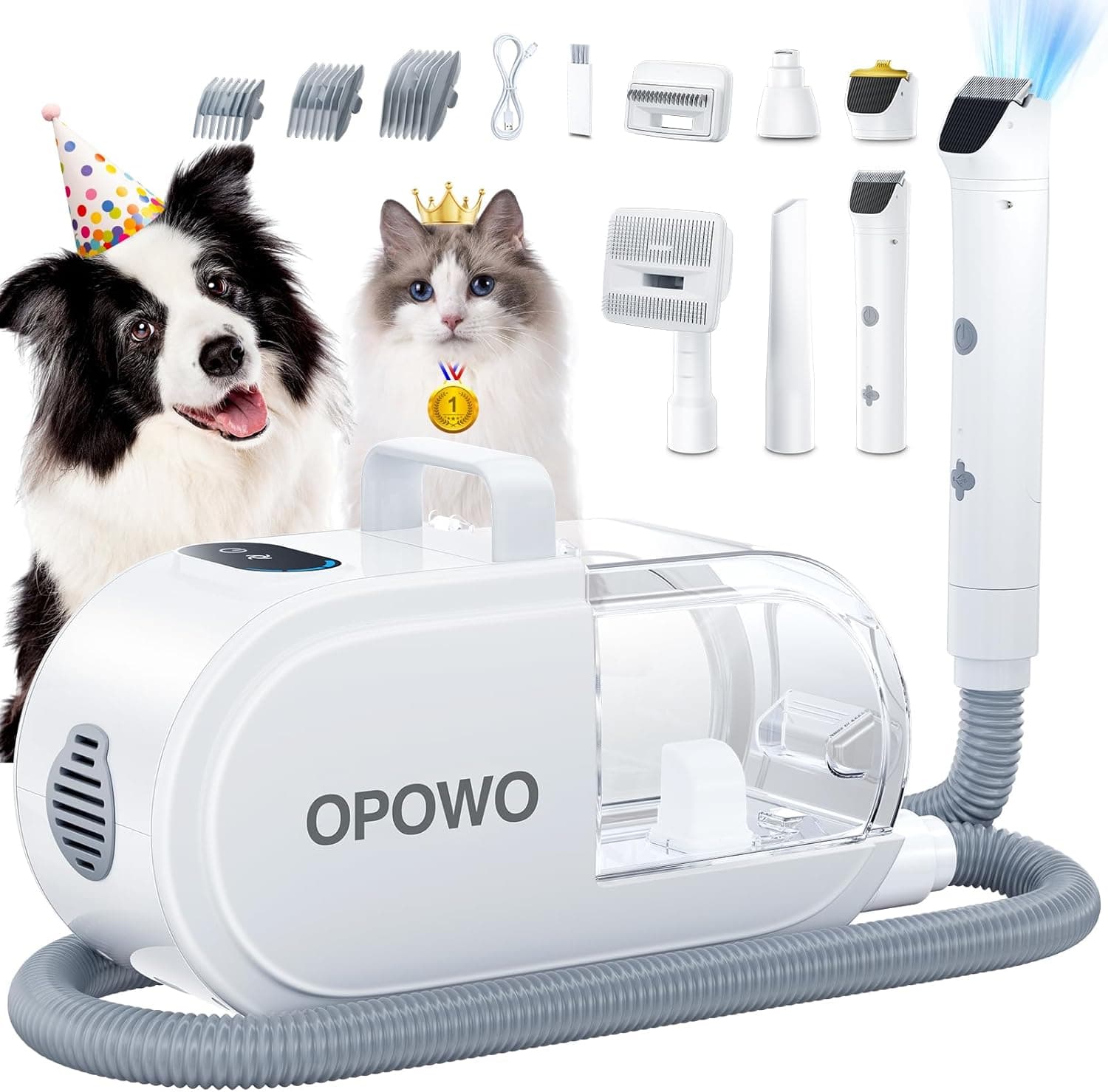 OPOWO Dog Grooming Vacuum Kit (7-in-1)