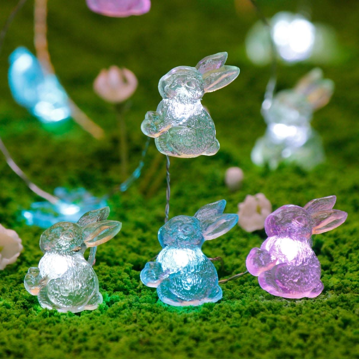 Impress Life Easter Rabbit Bunny String Lights with Remote - image 1